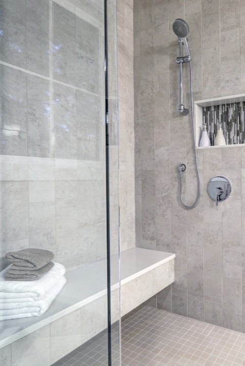 curbless shower aging in place home remodel Fairfax