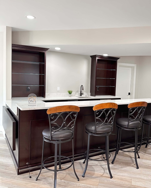 Clifton VA custom basement bar